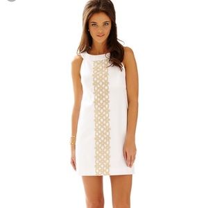 Lilly Pulitzer Gold and White Dress